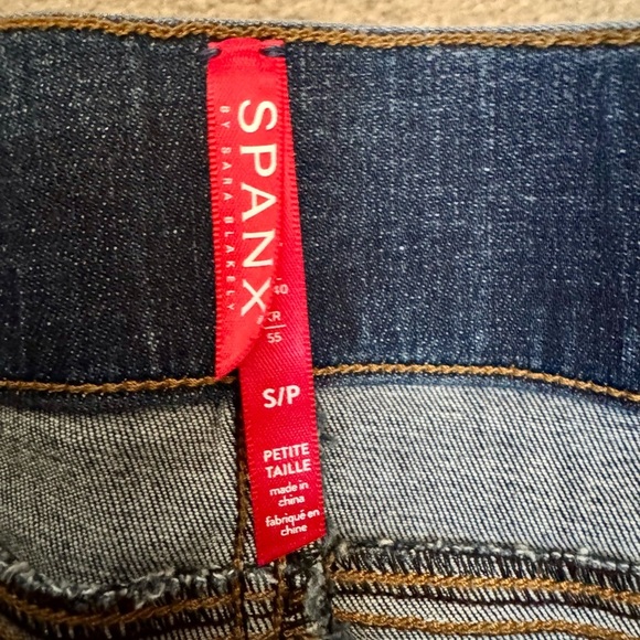 Spanx Denim blue distressed Jeggigs Sz Small Petite - Picture 3 of 8